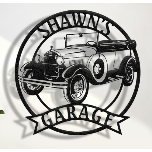 1929 Ford Model T Metal Sign, Classic Car Decor, Garage Wall Art, Ford Garage Sign, Model T Accessories, Vintage American Car Sign