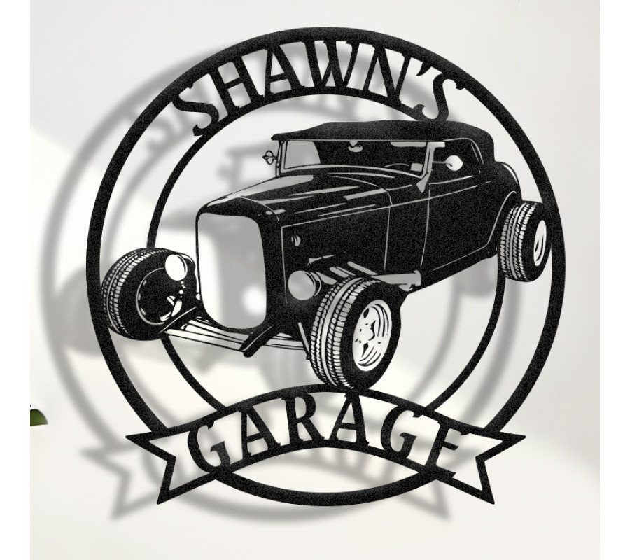 1932 Ford Roadster Metal Tablo, Klasik Araba Dekoru, Garaj Duvar Sanatı, Ford Roadster Garaj Tabelası, Kişiselleştirilmiş Ford, Vintage Amerikan Spor Araba Tablosu