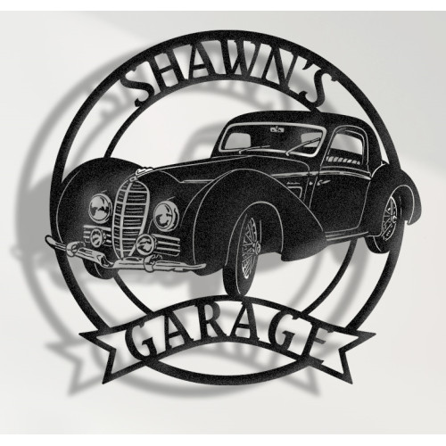 1937 Delahaye 145 Chapron Coupe Metal Sign, French Classic Car Wall Art, Vintage Racing Elegance, Delahaye Garage Decor, Personalized Automotive Collectible Sign