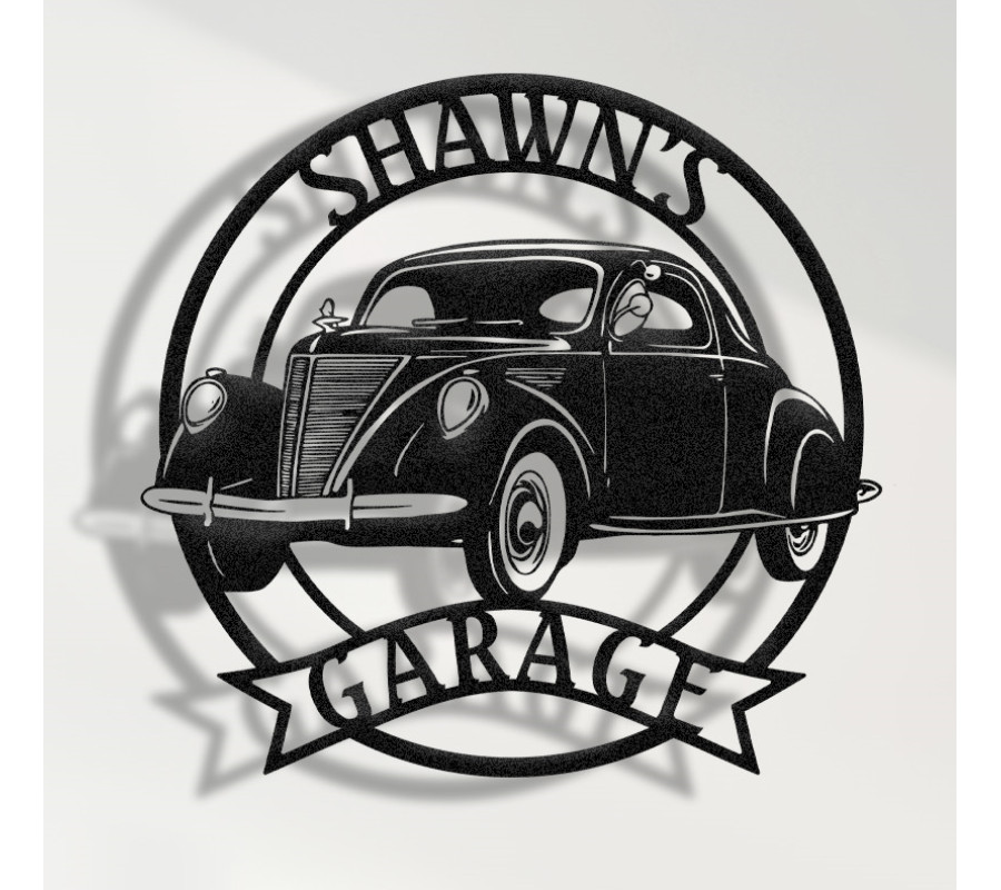 1937 Lincoln Zephyr Metal Sign, Art Deco Classic Car Wall Art, Vintage Streamline Garage Decor, Lincoln Collector Sign, Personalized Retro Car Plaque