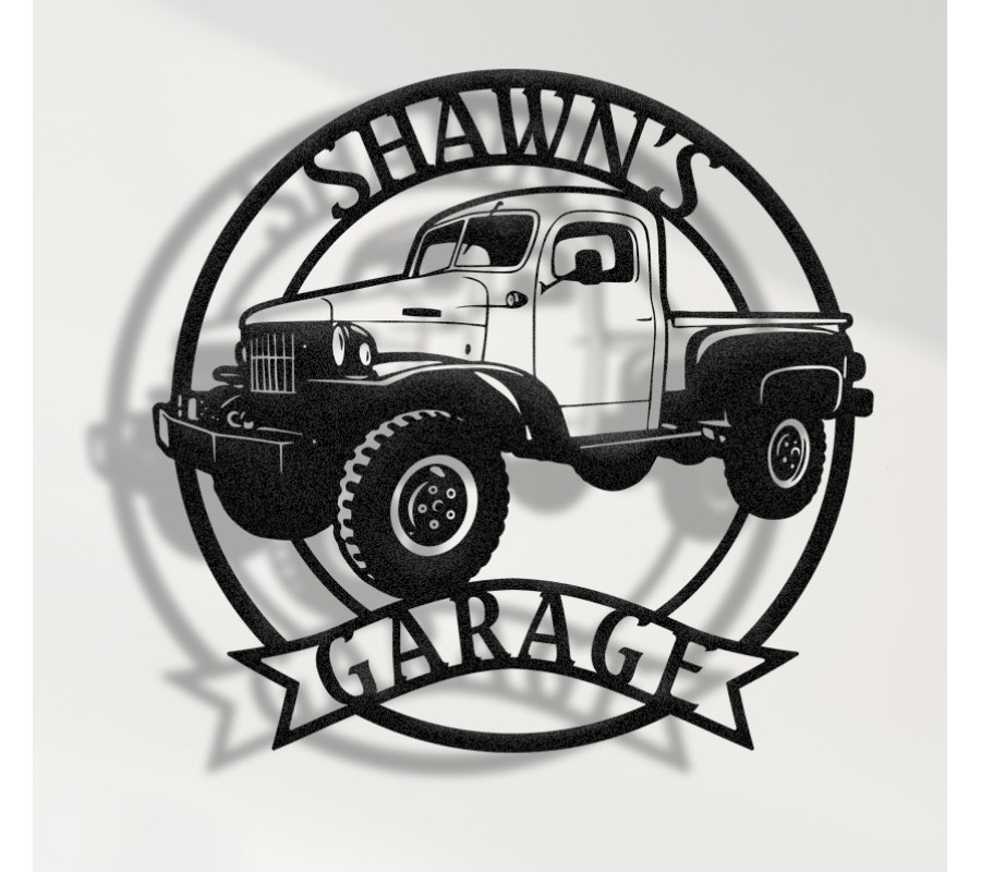 1941 Dodge Power Wagon Metal Sign, Vintage Truck Wall Art, Classic 4x4 Garage Decor, Dodge Off-Road Plaque, Personalized Heavy Duty Truck Sign