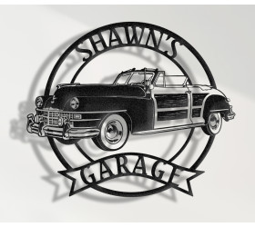 1948 Chrysler Town & Country Metal Sign, Classic Woodie Car Wall Art, Vintage Luxury Garage Decor, Chrysler Collector Sign, Personalized Retro Auto Plaque