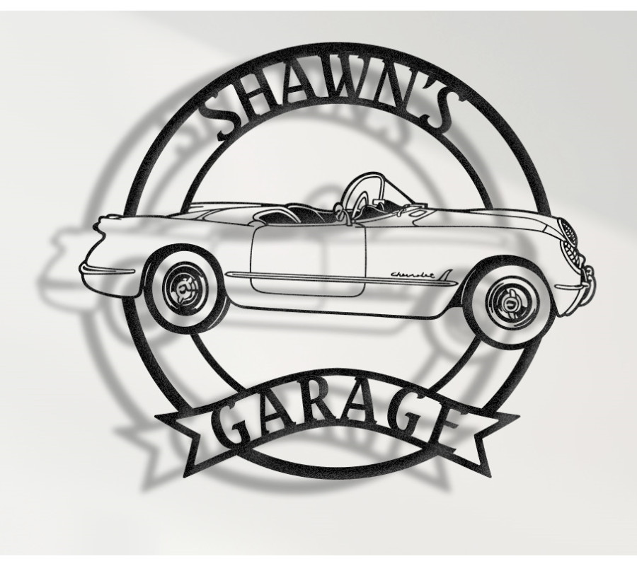 1954 Chevrolet  C1 Metal Tablo, Klasik Amerikan Spor Araba Duvar Dekoru, Vintage  Garaj Süsü, Retro C1 Roadster Panosu, Kişiye Özel Chevy Koleksiyon Tabelası