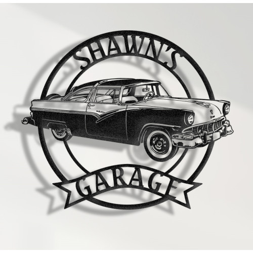 1956 Ford Fairlane Metal Sign, Classic American Car Wall Art, Vintage Ford Garage Decor, Retro 50s Cruiser Plaque, Personalized Fairlane Collector Sign