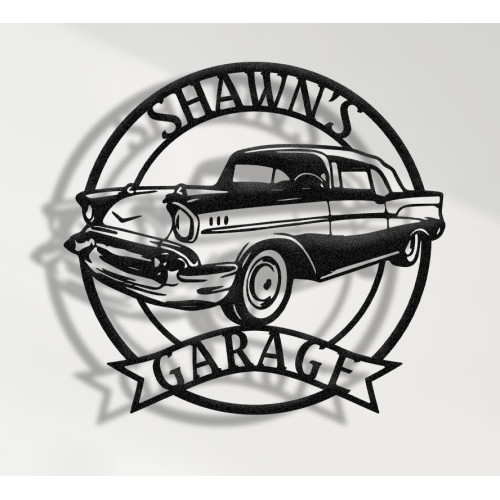 1957 Chevrolet Bel Air Metal Sign, Classic American Car Wall Art, Vintage Chevy Garage Decor, 50s Iconic Car Plaque, Personalized Retro Collector Sign