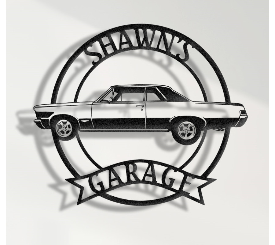 1965 Pontiac GTO Metal Sign, Classic American Muscle Car Wall Art, Vintage V8 Pontiac Decor, Retro GTO Garage Plaque, Personalized Collector Sign