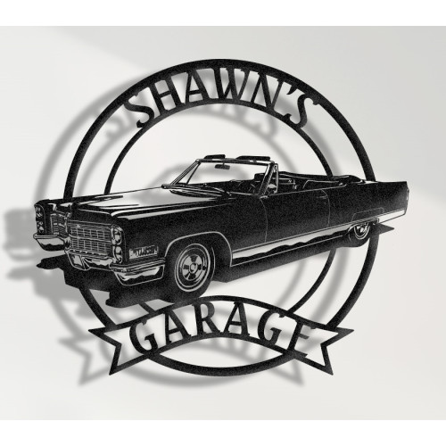 1966 Cadillac Deville Metal Sign, Classic Luxury Car Wall Art, Vintage Garage Decor, Cadillac Garage Sign, Retro Auto Accessories, Deville Gift