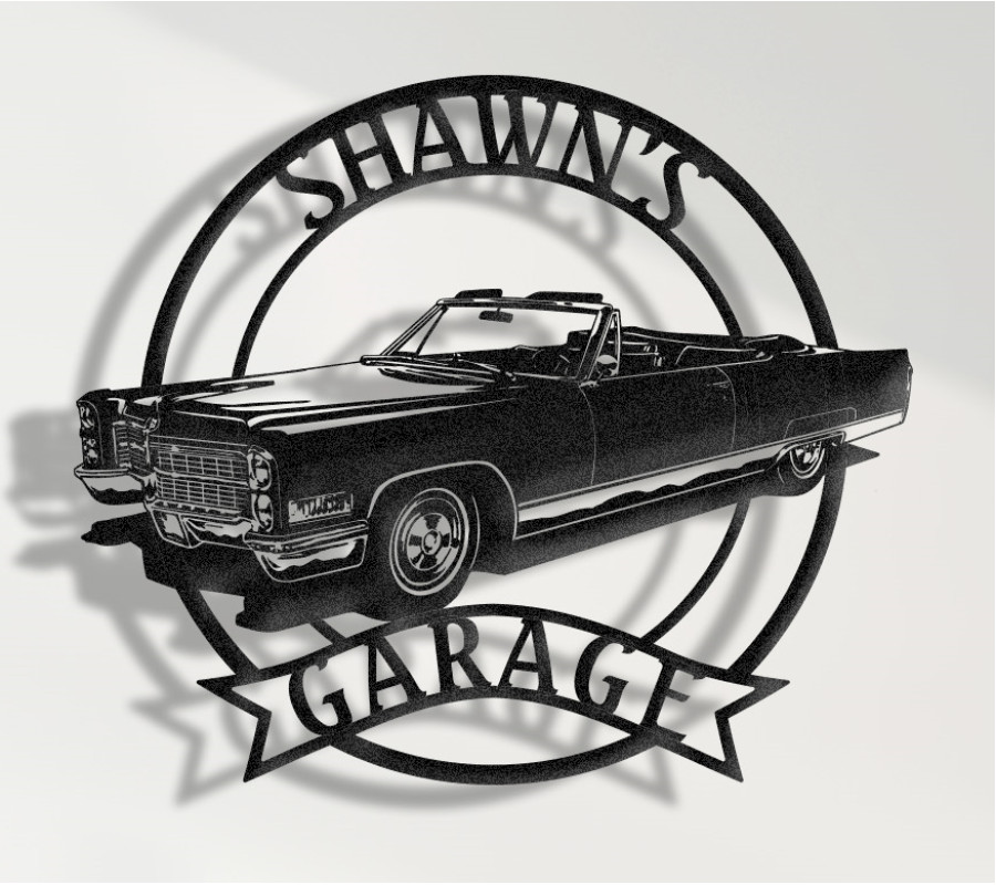 1966 Cadillac Deville Metal Sign, Classic Luxury Car Wall Art, Vintage Garage Decor, Cadillac Garage Sign, Retro Auto Accessories, Deville Gift