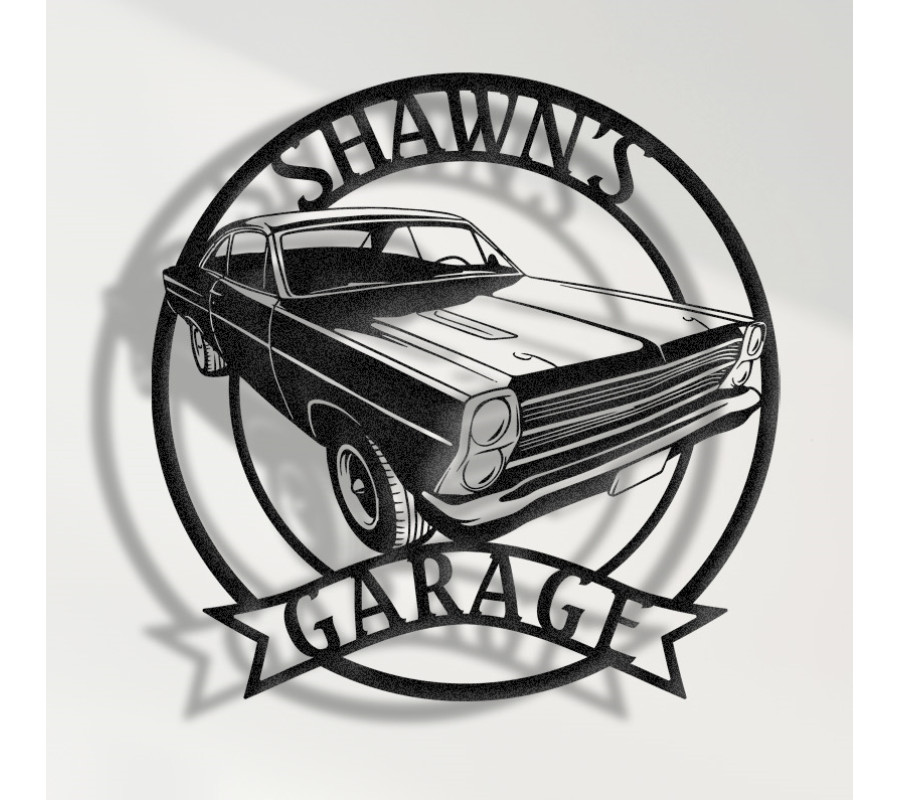 1966 Ford Fairlane GT Metal Sign, Classic Muscle Car Wall Art, Vintage Garage Decor, Fairlane GT Wall Sign, Retro Automotive Accessory