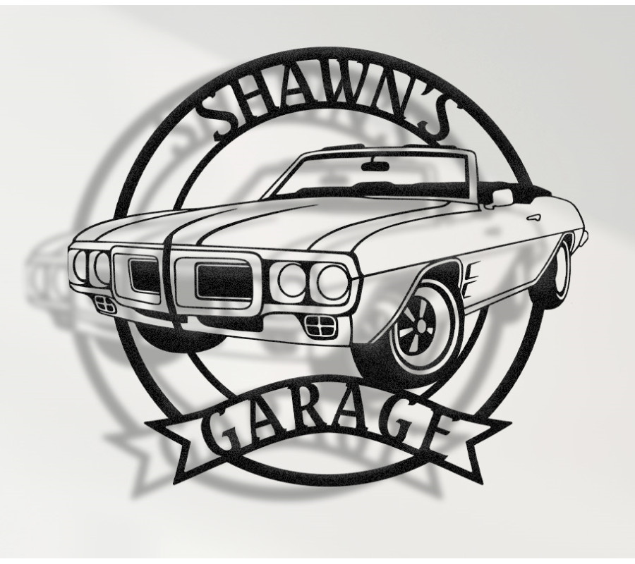 1967 Pontiac Firebird Convertible Metal Sign, Classic Muscle Car Wall Art, Vintage Garage Decor, Convertible Firebird Wall Art, Retro Car Gift