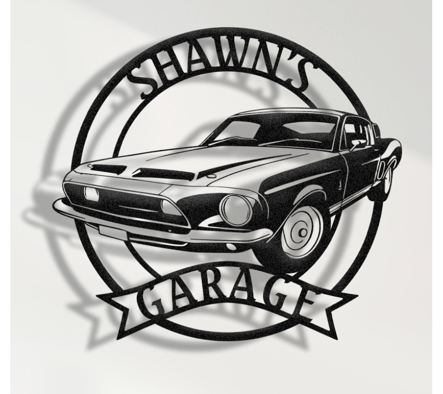 1968 Ford Mustang Shelby GT500 Metal Sign, Classic Muscle Car Wall Art, Vintage Garage Decor, Shelby Cobra Sign, Retro Mustang Gift