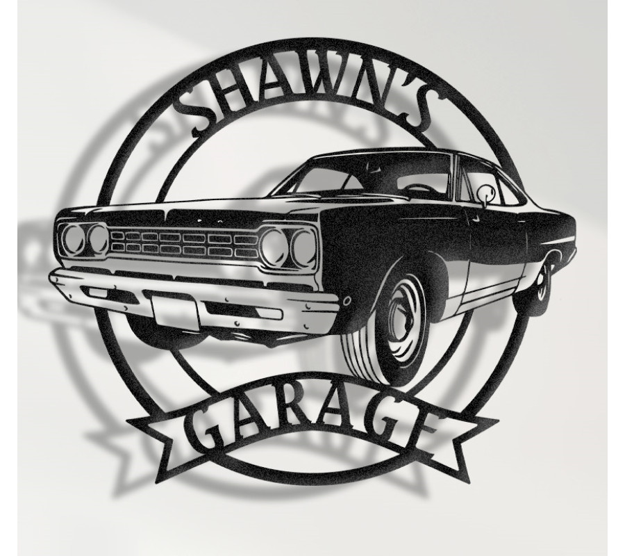 1968 Plymouth Road Runner HEMI Metal Tablo, Klasik Kaslı Araba Duvar Dekoru, Vintage Garaj Tasarımı, HEMI Motor Tabelası, Retro Mopar Hediyesi