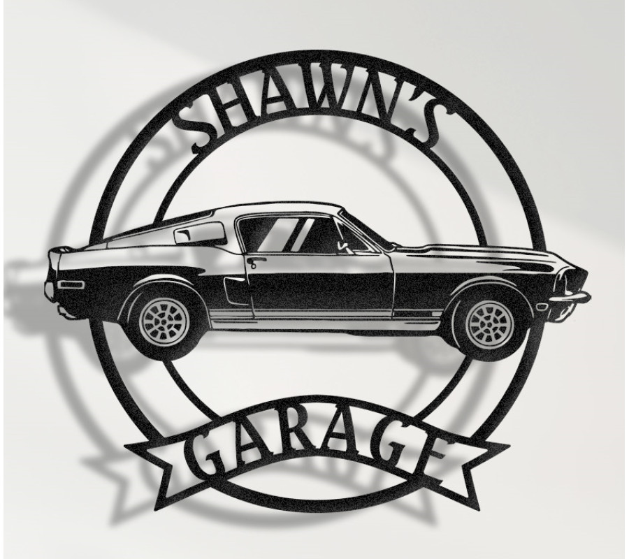 1968 Shelby GT500 Mustang Metal Sign, Retro Muscle Car Wall Art, Legendary American Car Decor, Cobra Mustang Steel Wall Plaque, Collector's Gift