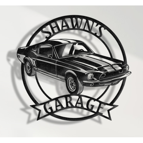1968 Ford Mustang Shelby GT500 Metal Tablo, Klasik Kaslı Araba Duvar Dekoru, Vintage Garaj Tasarımı, Cobra Mustang Tabelası, Retro Otomobil Hediyesi