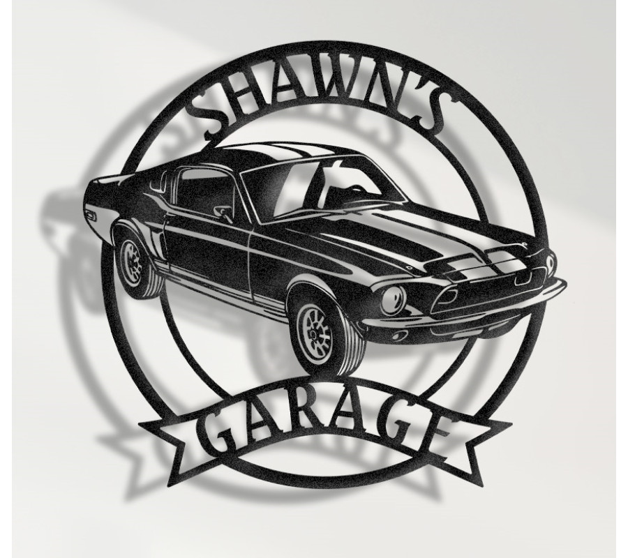 1968 Ford Mustang Shelby GT500 Metal Sign, Classic Muscle Car Wall Art, Vintage Garage Decor, Cobra Mustang Sign, Retro Automotive Gift