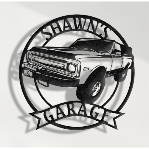 1969 Chevrolet Blazer Metal Sign, Classic 4x4 SUV Wall Art, Vintage Off-Road Garage Decor, Retro Chevy Blazer Sign, American Truck Gift
