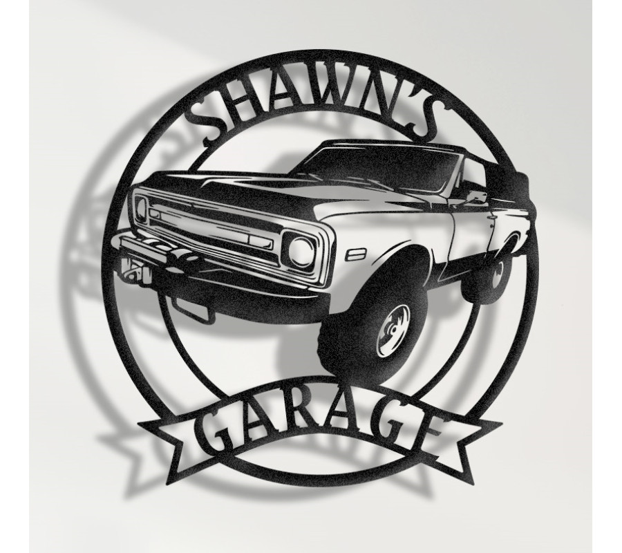 1969 Chevrolet Blazer Metal Sign, Classic 4x4 SUV Wall Art, Vintage Off-Road Garage Decor, Retro Chevy Blazer Sign, American Truck Gift