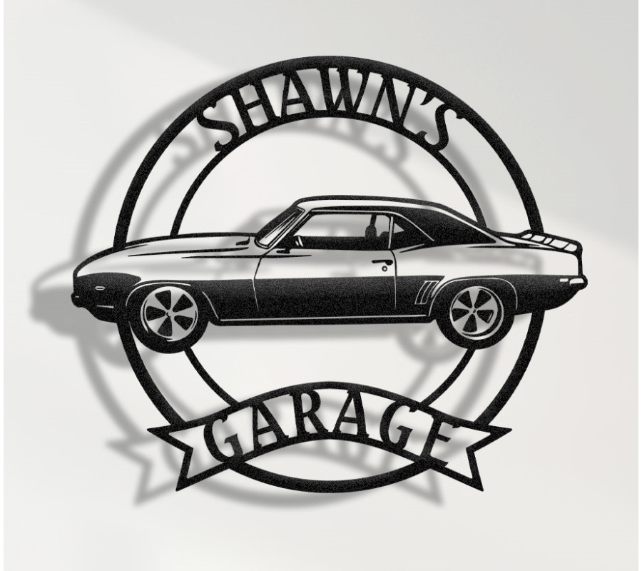 1969 Chevrolet Camaro Metal Sign, Classic Muscle Car Wall Art, Vintage Garage Decor, Retro Chevy Camaro Wall Sign, American Car Collector Gift