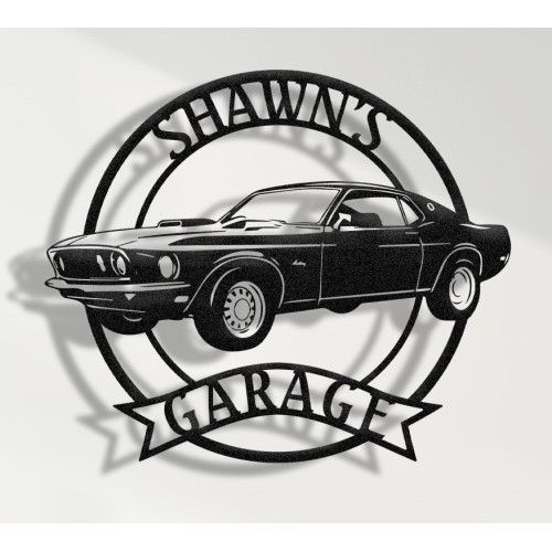 1969 Ford Mustang Fastback Metal Sign, Classic Muscle Car Wall Art, Vintage Garage Decor, Retro Mustang Wall Sign, American Icon Car Gift