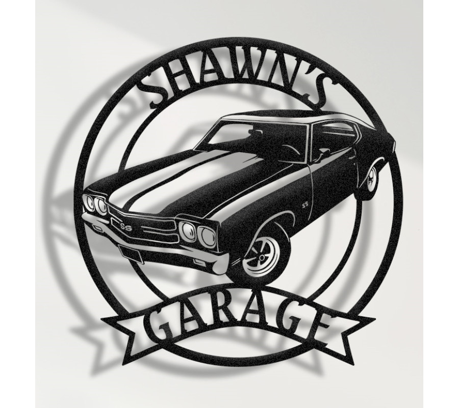 1970 Chevrolet Chevelle SS 454 Metal Duvar Tablosu - Klasik Kaslı Araba Dekoru - Vintage Garaj Tabelası - Retro Chevelle Metal Tablo - Kişiye Özel Araba Hediyesi