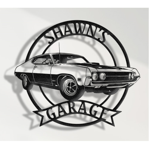 1970 Ford Torino Cobra Metal Wall Art - Classic Muscle Car Decor - Vintage Garage Sign - Retro Ford Torino Wall Art - Personalized Car Gift