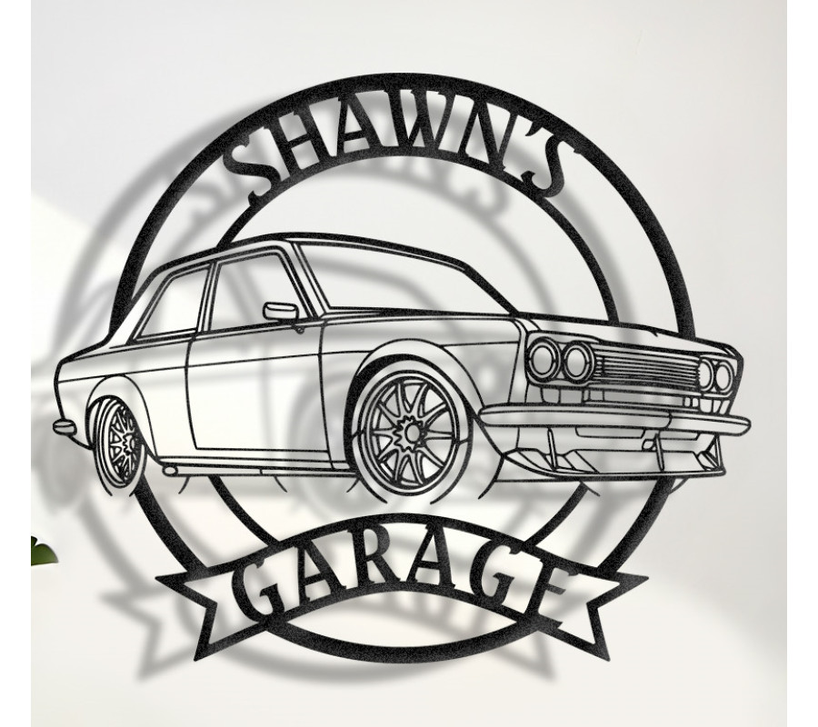 Nissan 510 1973 Metal Sign, Classic Car Decor, Garage Wall Art, Nissan Garage Sign, 510 Accessories, Vintage Japanese  Sign