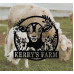 Sheep Motif Round Cut Metal Sign – Rustic and Modern Touch
