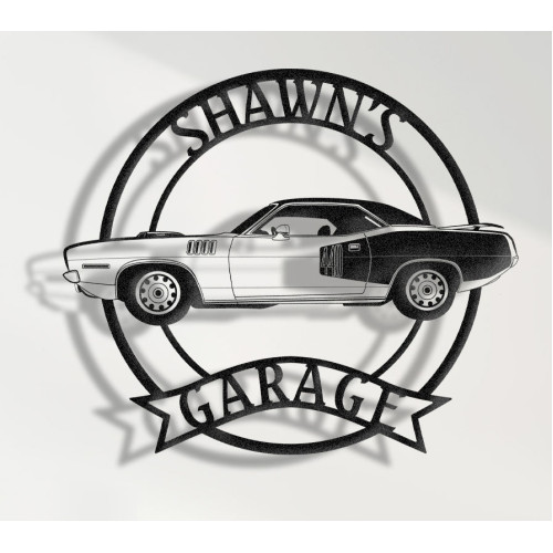 1971 Plymouth Cuda Classic Metal Wall Sign - Personalized Garage Decor - Muscle Car Wall Art