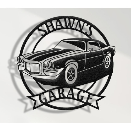 1973 Chevy Camaro Metal Wall Sign - Personalized Garage Decor - Classic Muscle Car Wall Art