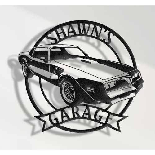 1977 Pontiac Firebird  Metal Wall Sign - Personalized Garage Decor - Classic Muscle Car Wall Art