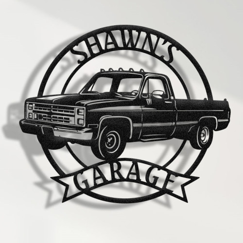 1983 Chevrolet C10 Silverado Metal Wall Sign - Personalized Garage Decor - Classic Pickup Truck Wall Art