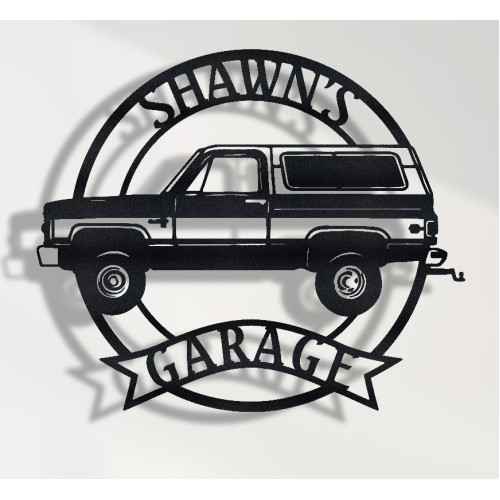 1985 Chevy Blazer Metal Wall Sign - Personalized Garage Decor - Classic SUV Wall Art