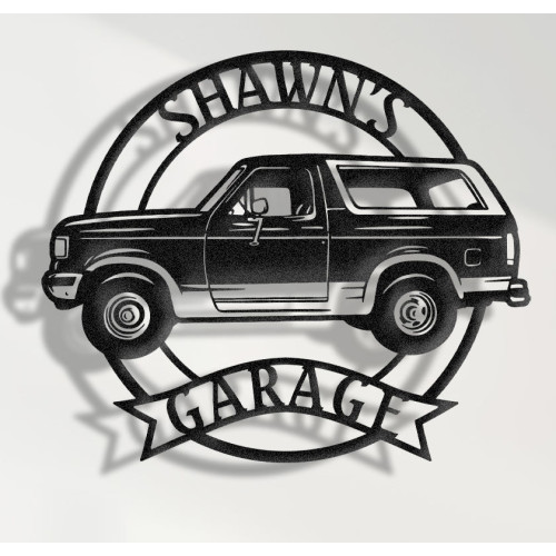1989 Ford Bronco Metal Wall Sign - Personalized Garage Decor - Classic SUV Wall Art