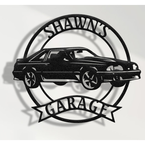 1990 Ford Mustang Metal Wall Sign - Personalized Garage Decor - Classic Muscle Car Wall Art