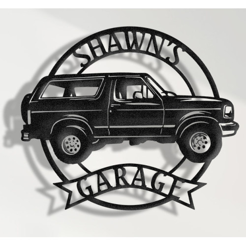 1993 Ford Bronco Metal Wall Sign - Personalized Garage Decor - Classic SUV Off-Road Wall Art