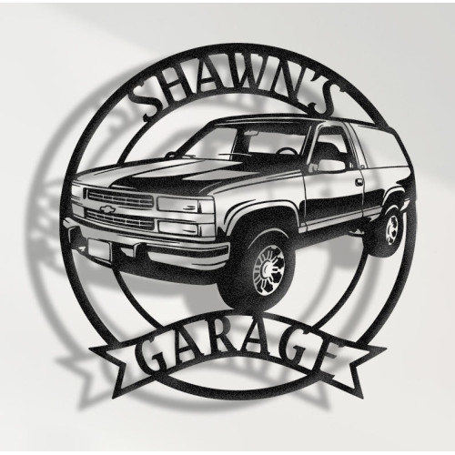 1994 Chevrolet Blazer Metal Duvar Tabelası - Özelleştirilebilir Garaj Dekoru - Vintage SUV Duvar Sanatı