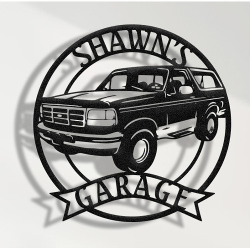 1995 Ford Bronco Metal Wall Sign - Personalized Garage Decor - Classic SUV Off-Road Wall Art