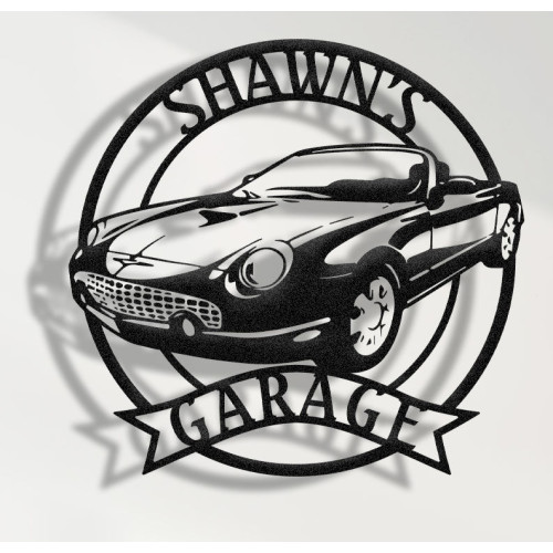 2002 Ford Thunderbird Metal Wall Sign - Personalized Garage Decor - Classic Retro Car Wall Art