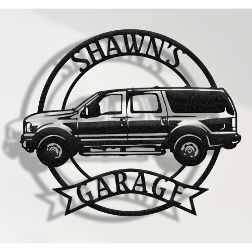 2005 Ford Excursion Side View Metal Wall Sign - Personalized Garage Decor - Classic SUV Wall Art