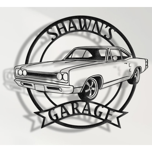 American Car 1968 Metal Wall Sign - Personalized Garage Decor - Classic Muscle Car Wall Art
