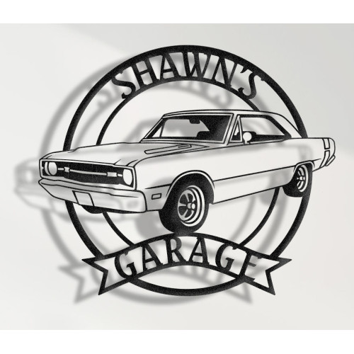 American Car 1969 Metal Duvar Tablosu - Kişiselleştirilmiş Garaj Dekoru - Klasik Muscle Car Duvar Sanatı