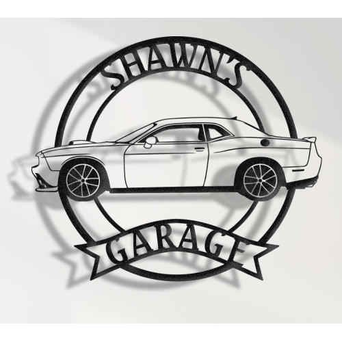 American Muscle Car 2015 Side View Metal Wall Sign - Personalized Garage Decor - Modern Muscle Car Wall Art