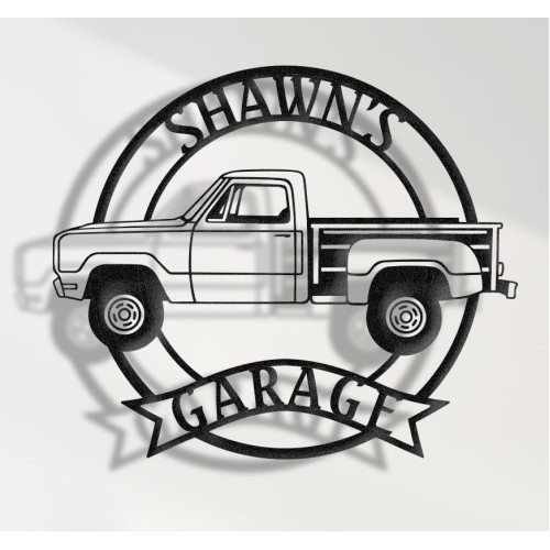American Truck 78 Metal Wall Sign - Personalized Garage Decor - Classic Pickup Truck Wall Art