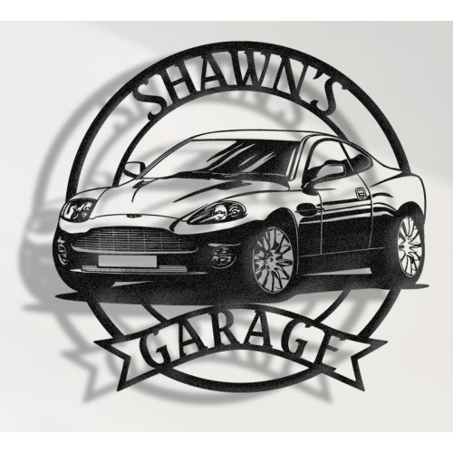 Aston Martin Vanquish S Metal Duvar Tablosu - Kişiselleştirilmiş Garaj Dekoru - Lüks İngiliz Spor Araba Duvar Sanatı