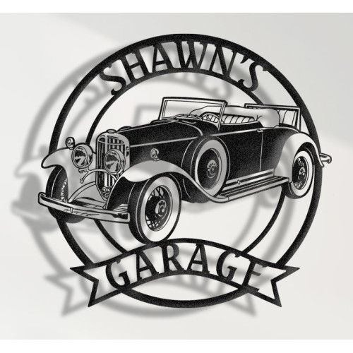 Cadillac V16 1930 Metal Wall Sign - Personalized Garage Decor - Classic Vintage American Luxury Car Wall Art