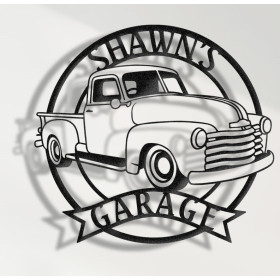 Chevrolet 3100 Stepside Metal Wall Sign - Personalized Garage Decor - Classic American Pickup Truck Wall Art
