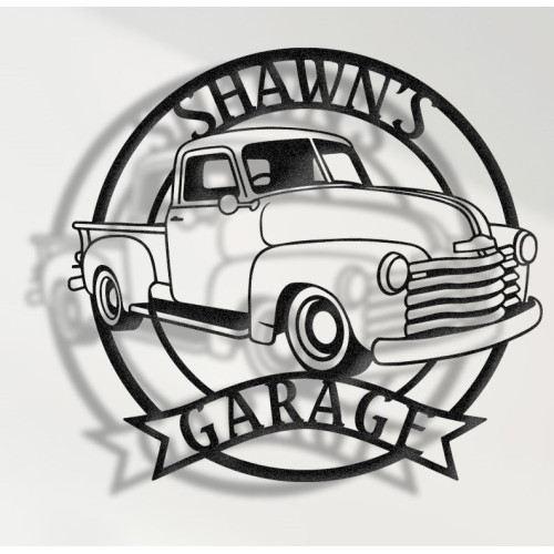 Chevrolet 3100 Stepside Metal Wall Sign - Personalized Garage Decor - Classic American Pickup Truck Wall Art