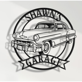 Chevrolet Bel Air 1953 Metal Wall Sign - Personalized Garage Decor - Classic American Car Wall Art