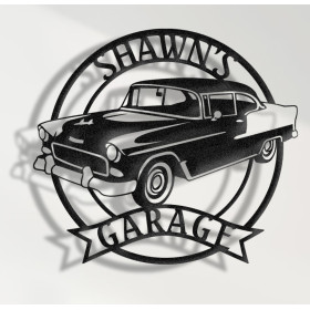Chevrolet Bel Air 1955 Custom Metal Wall Sign – Personalized Garage or Home Decor