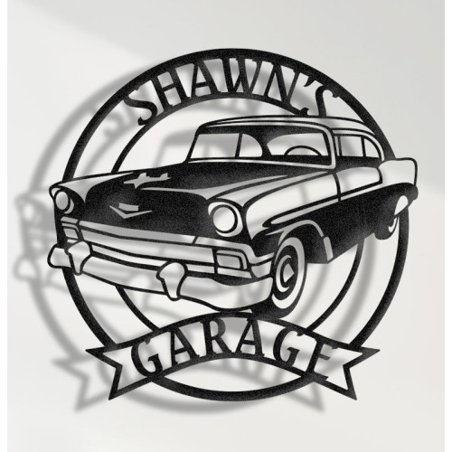 Chevrolet Bel Air 1956 Custom Metal Wall Sign – Personalized Garage or Home Decor